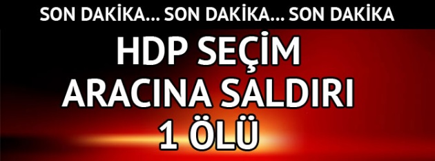 Bingöl’ün Karlıova ilçesinde HDP’nin seçim aracına kimliği belirsiz kişi ya da kişilerce silahlı düzenlendi. Saldırıda 1 kişi hayatını kaybetti.